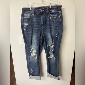 Judy Blue Dark Blue Boyfriend Jeans